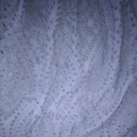 SUNDANCE 100% Cotton Navy Blue Eyelet Sleeveless Dress (SIZE PS) - Picture 6 of 8